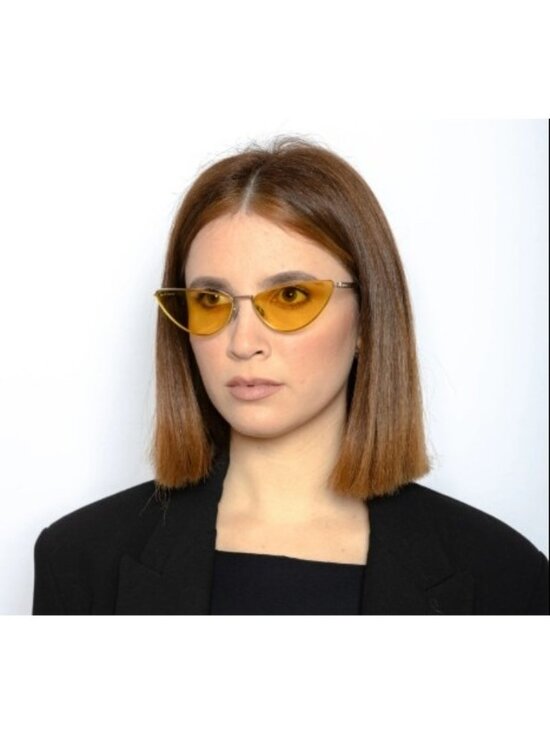 ETRO 0035/S 0000 W9 Sunglasses Gold Cat Eye Frame, Red Lenses main image 11